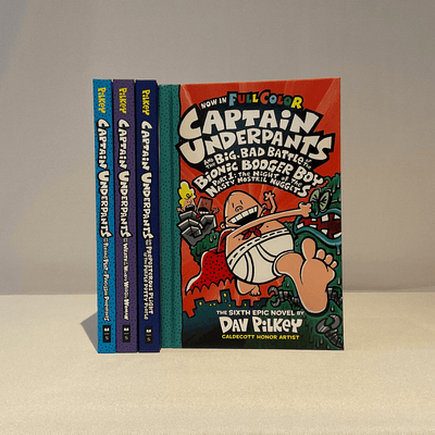 Cover of the "Captain Underpants" series.