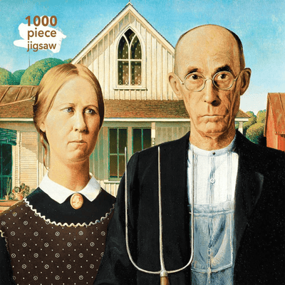 Grant Woods 1000 piece adult jigsaw puzzle "American gothic".