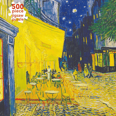 Vincent van Gogh's "Café terrace" as a 500 piece adult jigsaw puzzle.