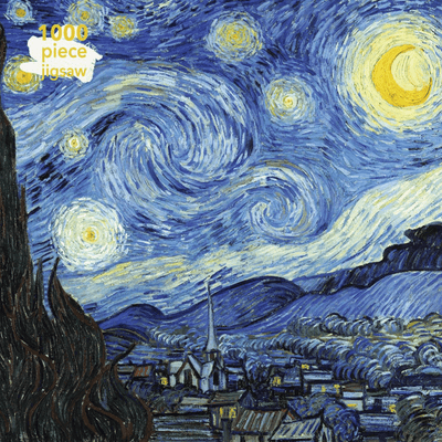 Vincent Van gogh's "A starry night" as a 1000 piece adult jigsaw puzzle.