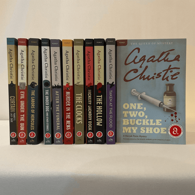 Covers of "Hercule Poirot Series" by Agatha Christie.