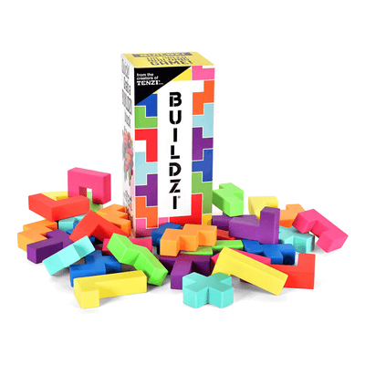 Cover of the building game "Buildzi."