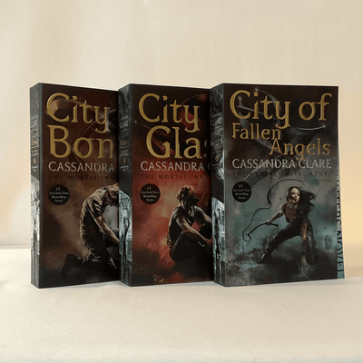 Covers of "The Mortal Instruments Series" by Cassandra Clare.