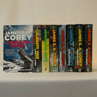 The covers of James S.A. Corey series.