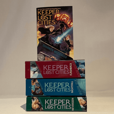 Covers of "Keeper of the Lost Cities", series written by Shannon Messenger.