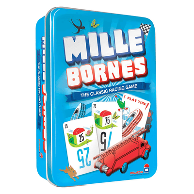 Box game Mille Bornes, The Classic Racing Game.