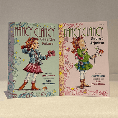 Covers of "Nancy Clancy" by Jane O'Connor and illustrated by Robin Preiss Glasser.