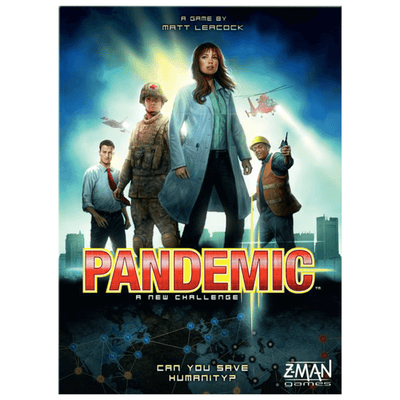Cover of the game "Pandemic" by Matt Leacock.