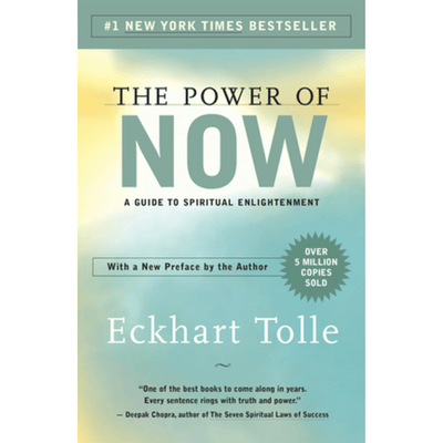 Cover of "The Power of Now: A Guide to Spiritual Enlightenment" by Eckhart Tolle.