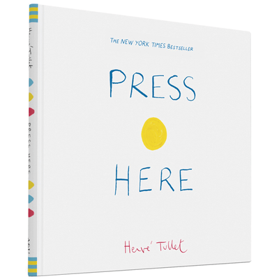 Cover of "Press Here" by Herve Tullet.