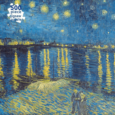 Vincent van Gogh's "A starry ight over the Rhone" as a 500 piece adult jigsaw puzzle.