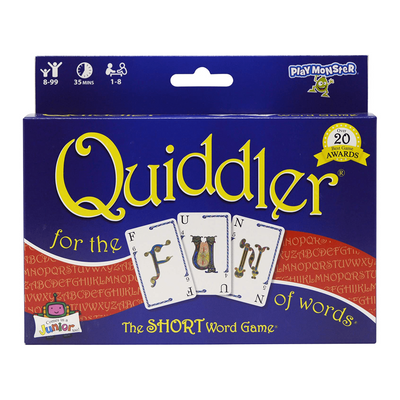 Cover of the card game "Quiddler, for the fun of words."