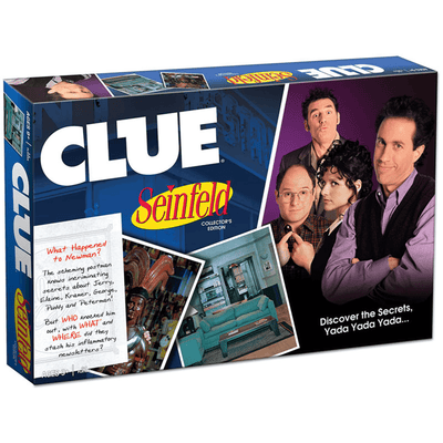 Cover of "Clue Seinfeld" board game.