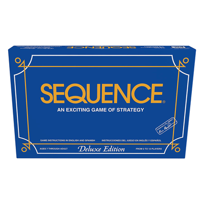Cover of "Sequence, an exciting game of strategy" deluxe edition.