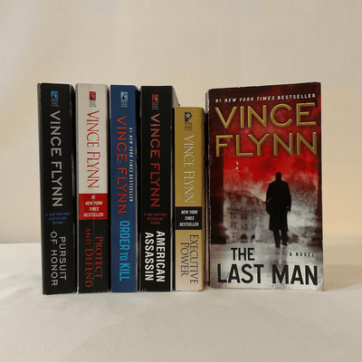 Covers of novels by Vince Flynn.