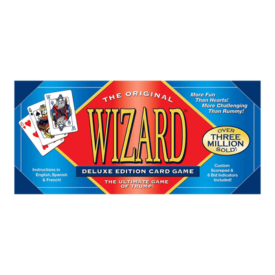 Cover of the card game "Wizard Deluxe Edition."